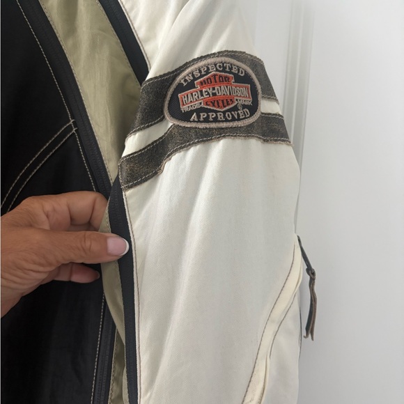 Harley-Davidson Black/Olive Green/Off White Riding Jacket - Picture 11 of 15